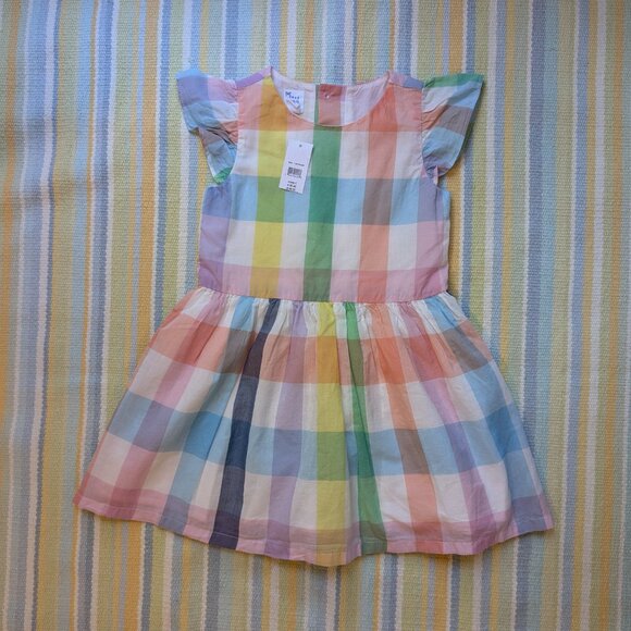 ⭐ NEW NWT GAP Flutter-sleeve gingham plaid dress size 3T - Picture 2 of 8